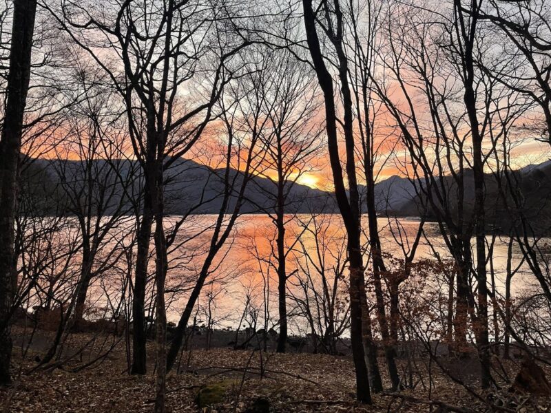 中禅寺湖の夕焼け